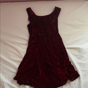 red velvet dress